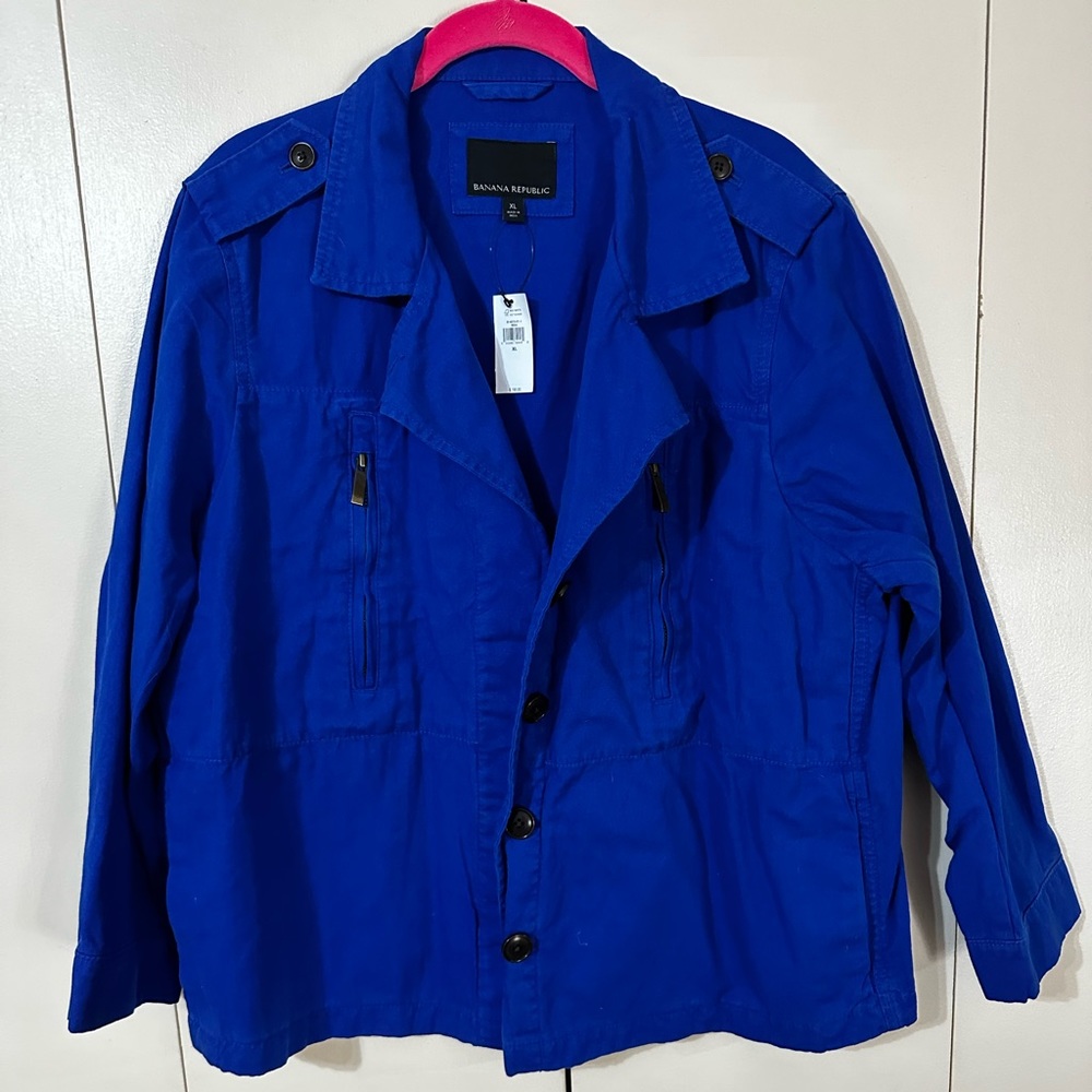 Banana Republic Linen Jacket - Royal Blue